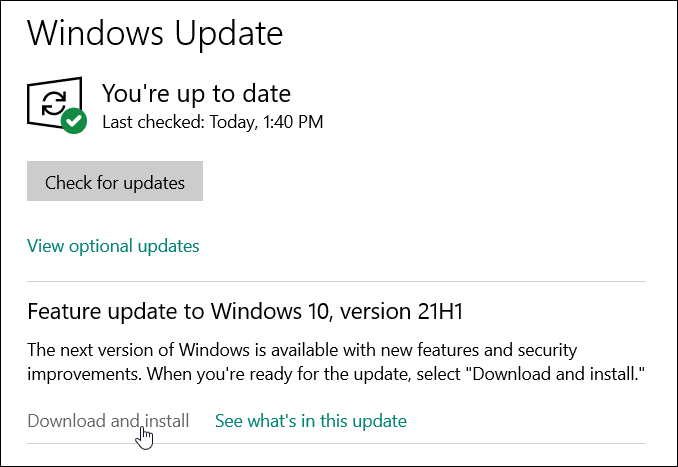 Λήψη και εγκατάσταση του Windows Update