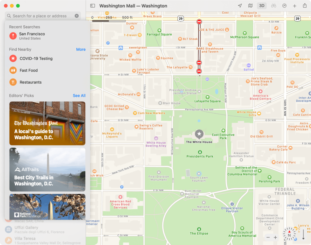 Οι χάρτες καθοδηγούν το macOS Big Sur