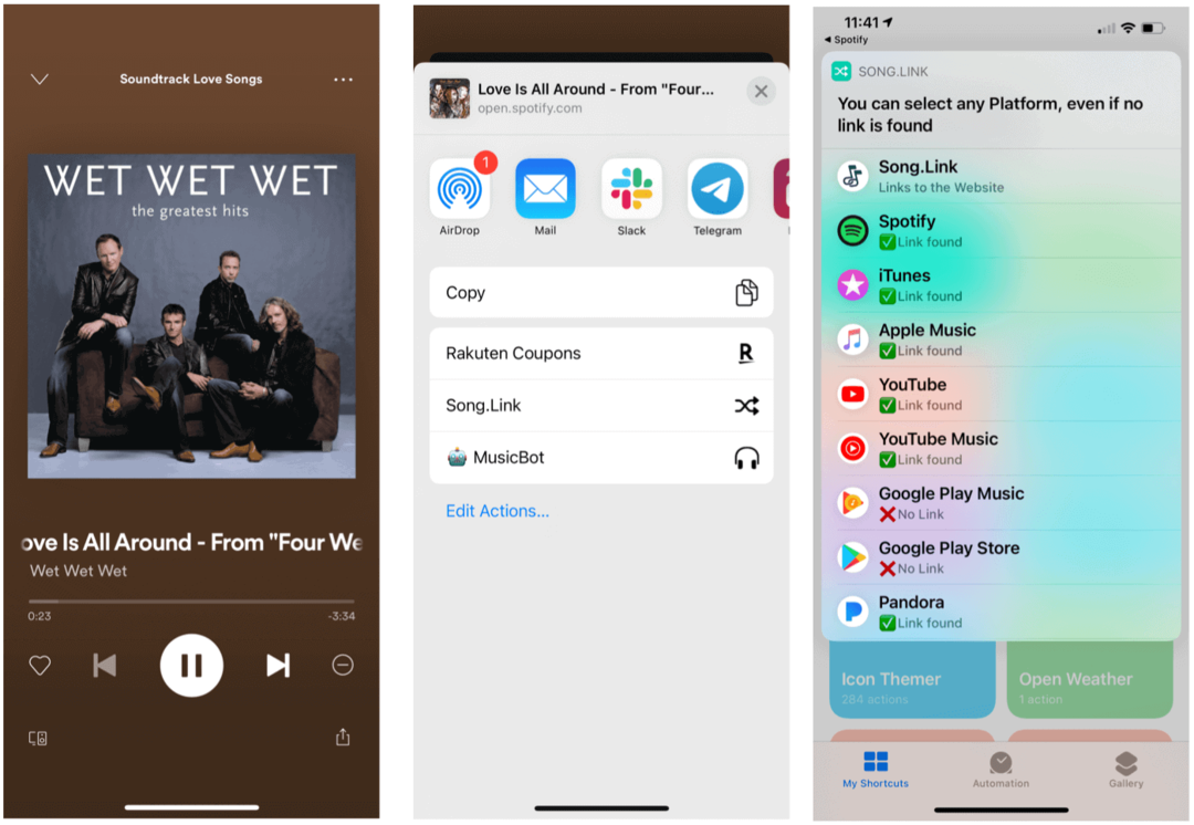 Οι συντομεύσεις Siri για Spotify Siri μοιράζονται τραγούδια