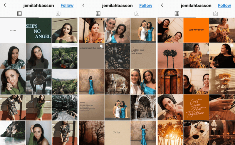 Επιχειρηματικό προφίλ Instagram για τη Jemilah Basson
