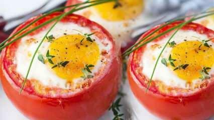 Πώς να φτιάξετε γεμιστές ντομάτες με αυγό; Συνταγή Γεμιστές Ντομάτες με Αυγά για Πρωινό