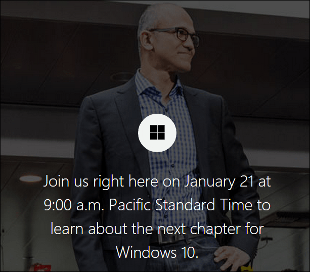 Microsoft Windows 10 Ενημέρωση Streaming Live Ιανουάριος, 21