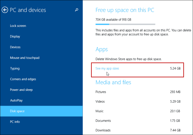 Windows 8.1 Συμβουλή: Διαχείριση σύγχρονων εφαρμογών και ελευθέρωση χώρου στο δίσκο