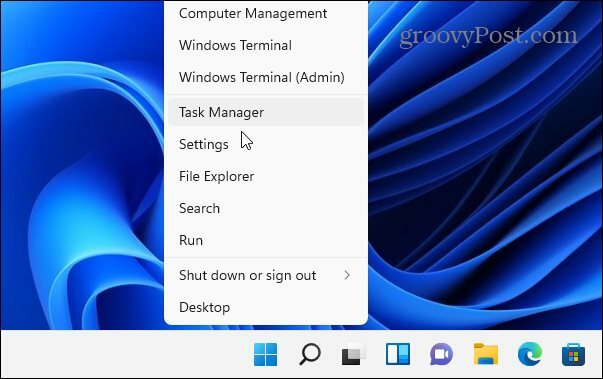 ανοίξτε τη διαχείριση εργασιών Windows 11