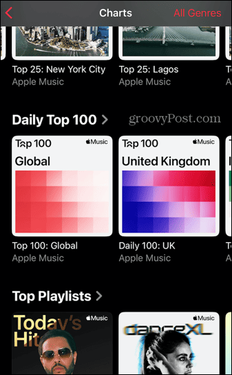 apple music charts καθημερινά στα 100 κορυφαία παγκοσμίως