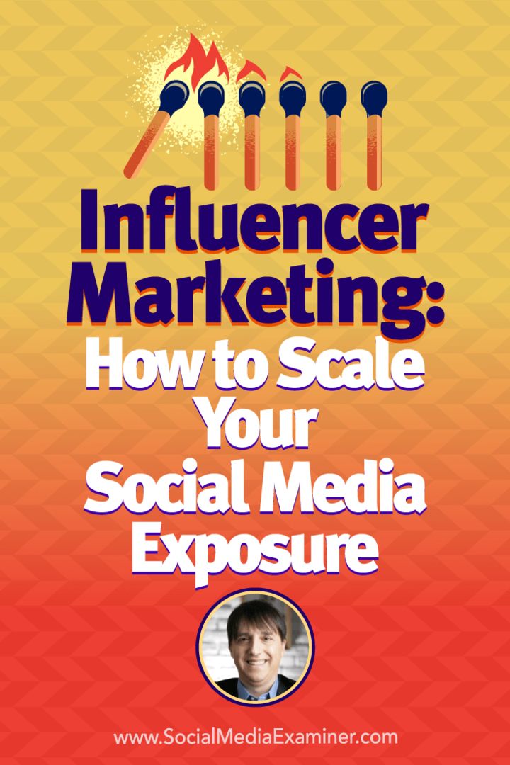 Influencer Marketing: Πώς να κλιμακώσετε την έκθεση στα μέσα κοινωνικής δικτύωσης με πληροφορίες από τον Neal Schaffer στο Podcast του Social Media Marketing.