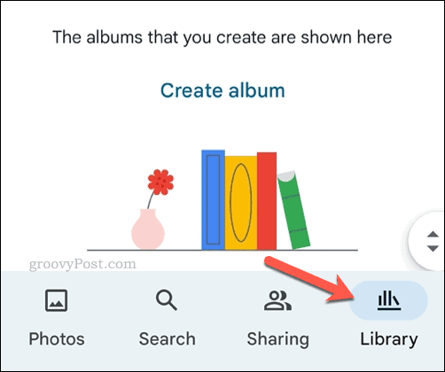 Ανοίξτε τη βιβλιοθήκη στο Google Photos
