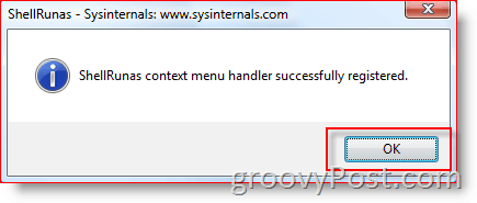 Προσθέστε την εκτέλεση ως διαφορετικό χρήστη στο μενού περιήγησης των Windows Explorer για Vista και Server 2008:: groovyPost.com