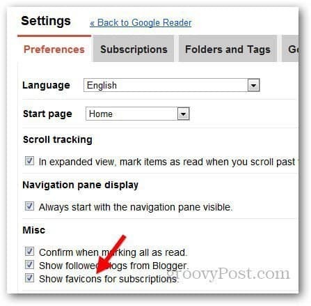 Πώς να ενεργοποιήσετε το Favicons στο Google Reader