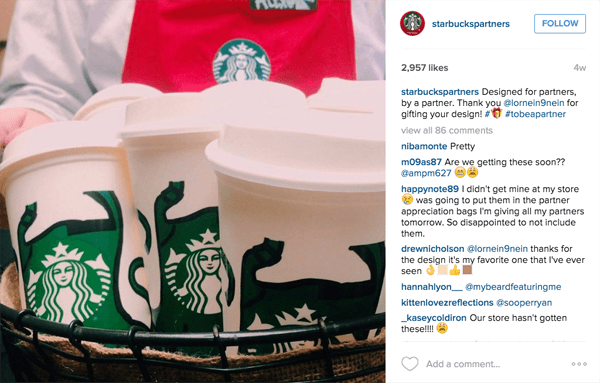 starbucks συνεργάτης instagram