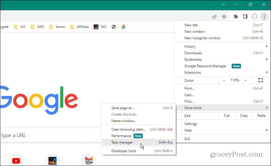 διαχείριση εργασιών chrome tools 