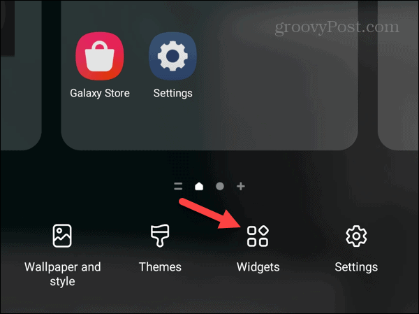 Κουμπί widgets samsung galaxy