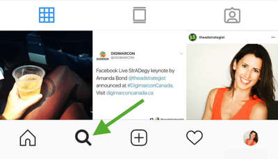Πώς να αναπτύξετε στρατηγικά το Instagram ακολουθώντας, βήμα 8, να βρείτε σχετικά hashtag, επισκεφθείτε την καρτέλα Αναζήτηση και εξερεύνηση Instagram