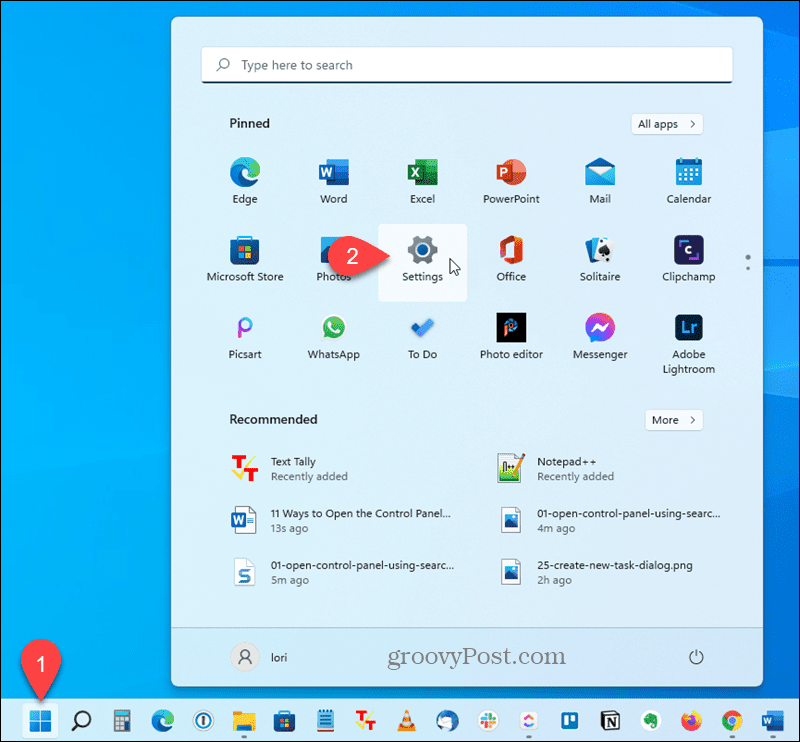 Ανοίξτε την εφαρμογή Ρυθμίσεις στα Windows 11