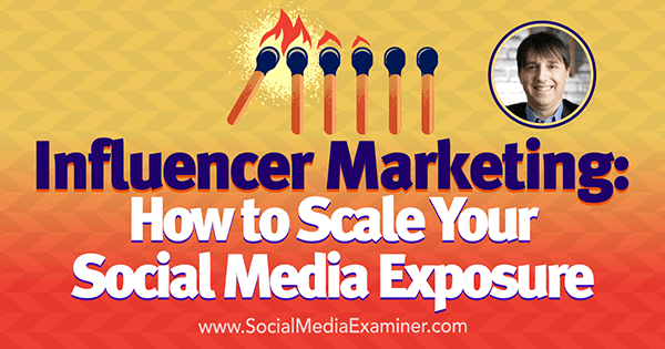 Influencer Marketing: Πώς να κλιμακώσετε την έκθεση στα μέσα κοινωνικής δικτύωσης με πληροφορίες από τον Neal Schaffer στο Podcast του Social Media Marketing.