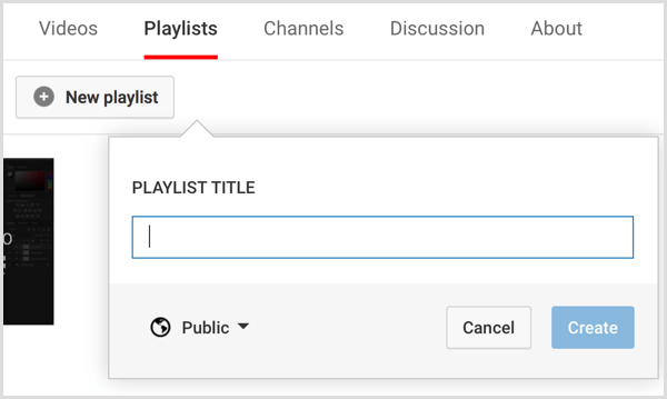 Το κανάλι YouTube δημιουργεί playlist