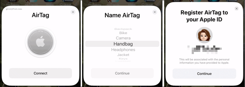 Συνδέστε το AirTag στο iPhone
