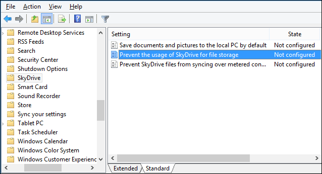 Πώς να αποκρύψετε ή να απενεργοποιήσετε το SkyDrive / OneDrive στα Windows 8.1