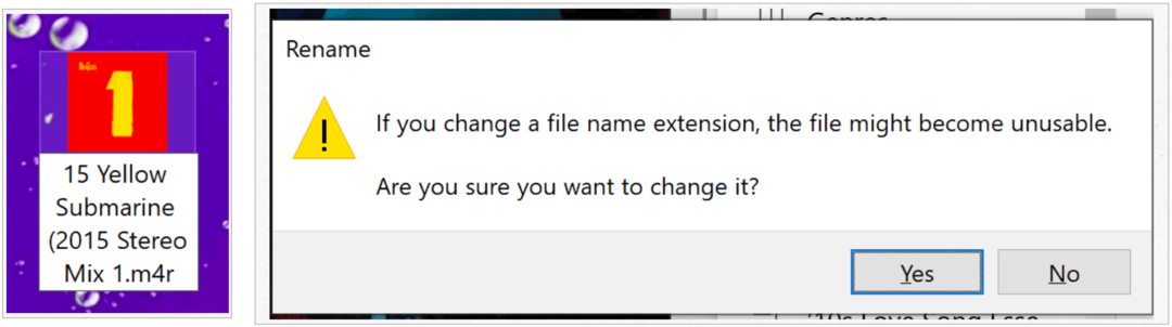 Τα Windows επιβεβαιώνουν την αλλαγή επέκτασης αρχείου