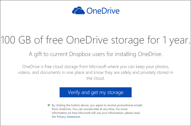 100 GB δωρεάν αποθήκευσης OneDrive για δύο χρόνια (Ενημέρωση)