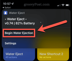 ξεκινήστε την εκτίναξη νερού για να βγει νερό από το iphone