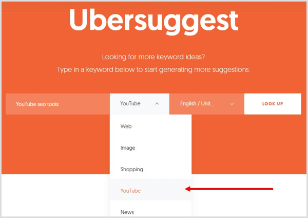 Κάντε αναζήτηση λέξεων-κλειδιών με το Ubersuggest.