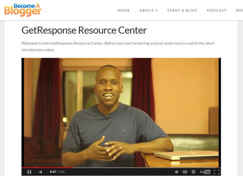 Το Κέντρο Πόρων GetResponse είναι ένα παράδειγμα παροχής ακόμη περισσότερης αξίας στο κοινό σας. 