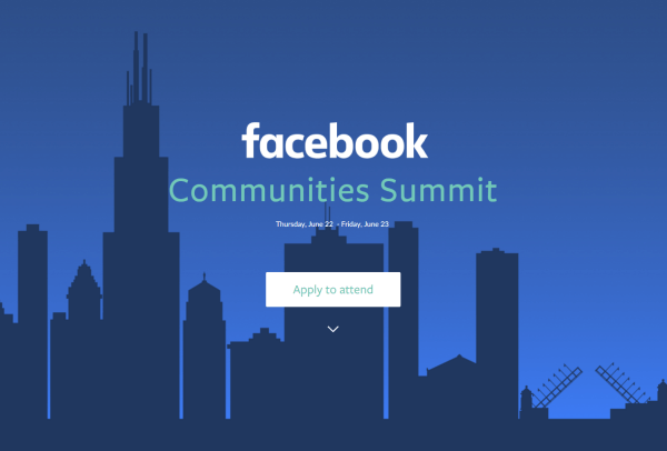 Το Facebook θα φιλοξενήσει την πρώτη διάσκεψη κορυφής στο Facebook Communities στις 22 και 23 Ιουνίου στο Σικάγο.