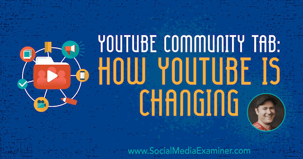 Καρτέλα κοινότητας YouTube: Πώς αλλάζει το YouTube με πληροφορίες από τον Tim Schmoyer στο Social Media Marketing Podcast.
