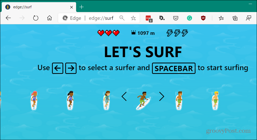 γραμμή διευθύνσεων surf surf