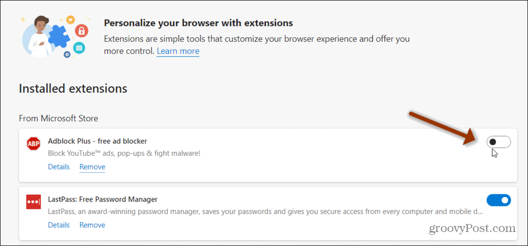 Πώς να απενεργοποιήσετε τις επεκτάσεις στο Microsoft Edge