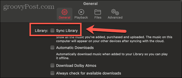 πλαίσιο ελέγχου συγχρονισμού μουσικής της Apple mac