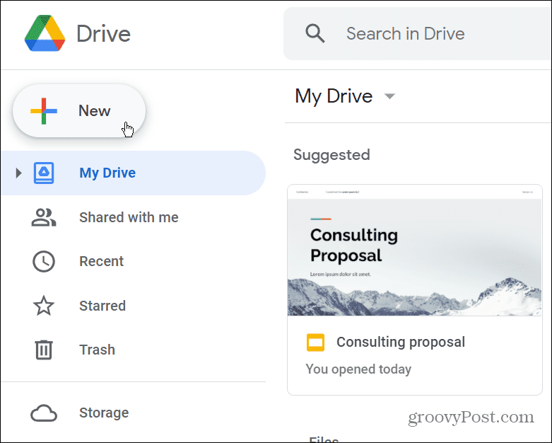 Google Drive Νέο