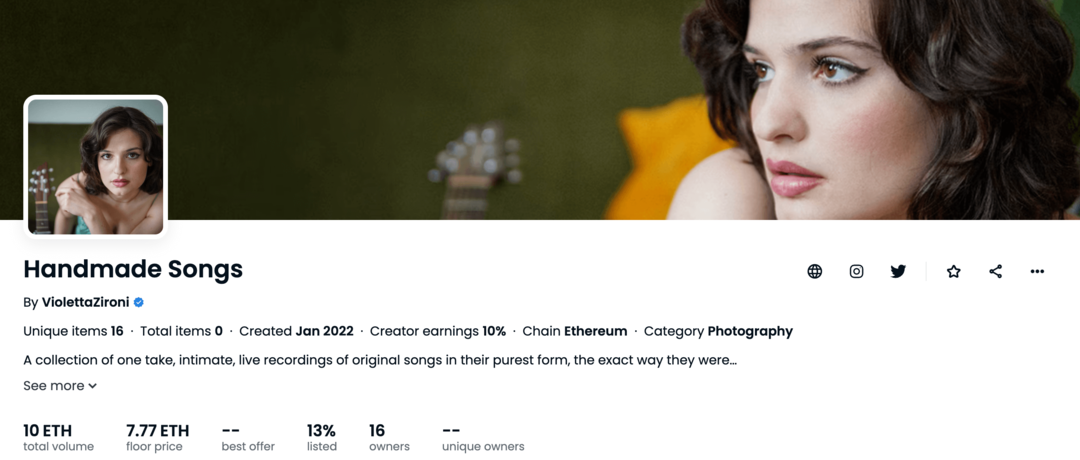 Music and NFTs: The Launch Strategy of Violetta Zironi: Social Media Examiner