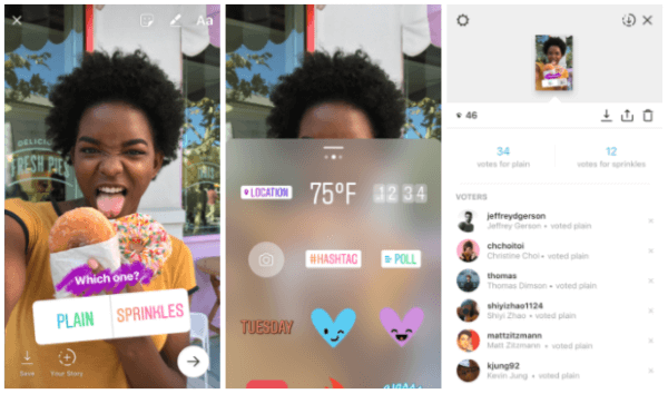 Το Instagram παρουσίασε ένα νέο διαδραστικό αυτοκόλλητο δημοσκόπησης που επιτρέπει στους χρήστες να κάνουν μια ερώτηση και να βλέπουν αποτελέσματα από τους φίλους και τους οπαδούς σας καθώς ψηφίζουν σε πραγματικό χρόνο. 