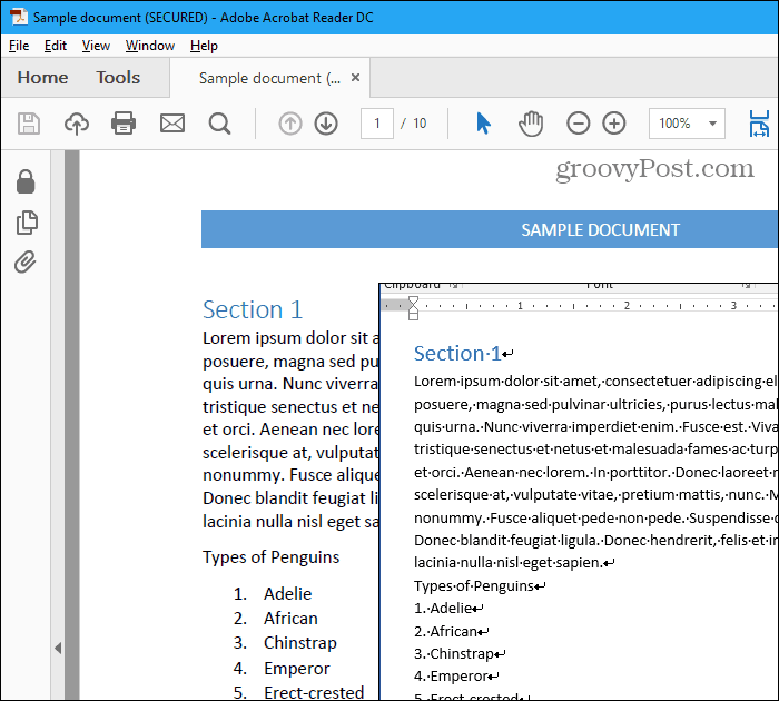 Αρχείο PDF και αρχείο Word