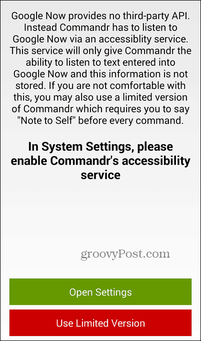 Χρησιμοποιήστε το Google Now και τον Commandr για να ενεργοποιήσετε και να απενεργοποιήσετε τις λειτουργίες