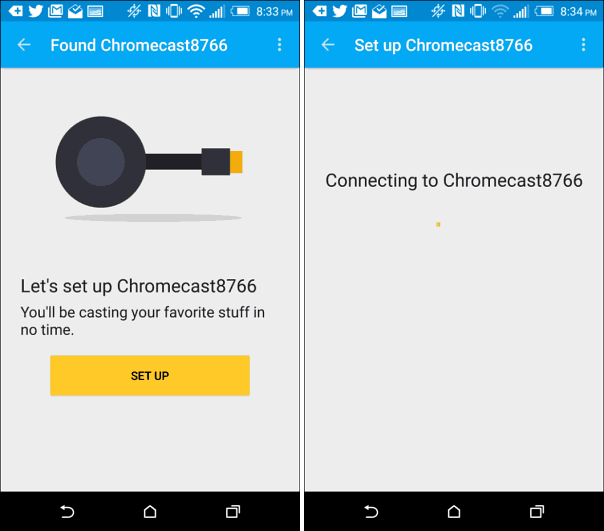 Ρύθμιση νέου Chromecast