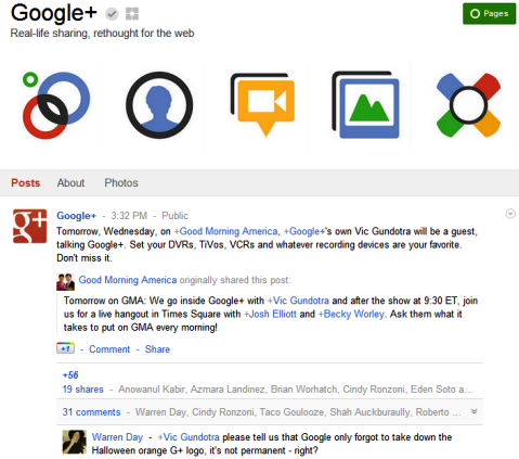 Σελίδες Google+ - Google+