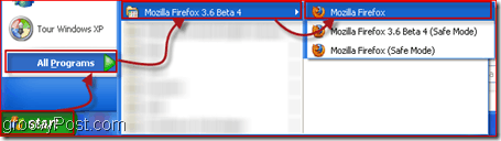 Άνοιγμα του Firefox