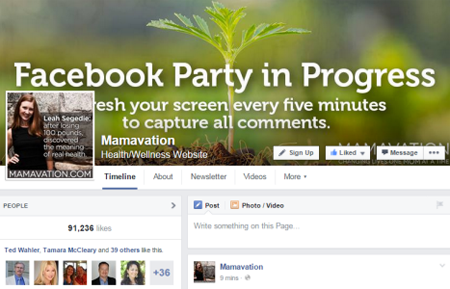 mamavation facebook εξώφυλλο πάρτι