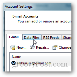 πώς να δημιουργήσετε αρχείο pst για το Outlook 2013 - κάντε κλικ στο αρχείο δεδομένων