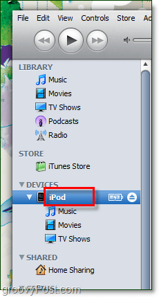 ανοίξτε το iTunes και κάντε διπλό κλικ στο τρέχον όνομα της συσκευής σας