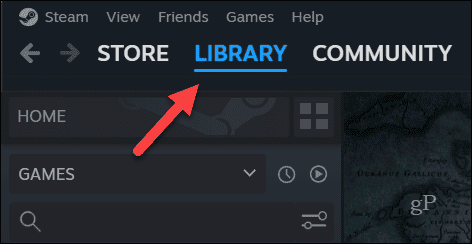 Ανοίξτε τη βιβλιοθήκη Steam