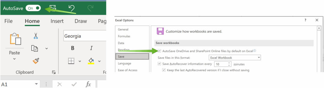 Αποθήκευση αρχείων Excel στο OneDrive Microsoft Excel AutoSave