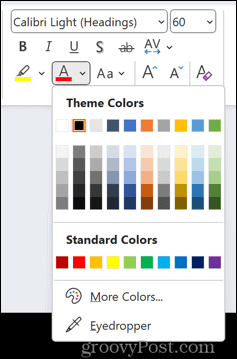 powerpoint επιλέξτε χρώμα γραμματοσειράς