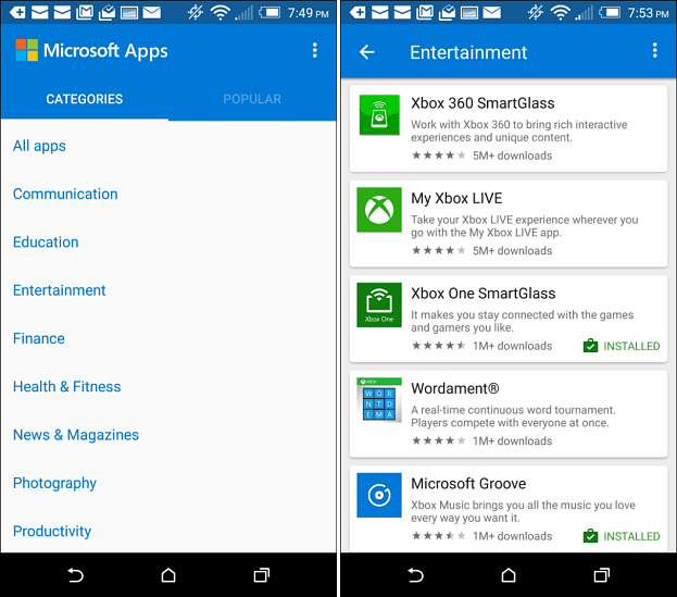 Πώς να βρείτε τις εφαρμογές της Microsoft για Android με τον εύκολο τρόπο