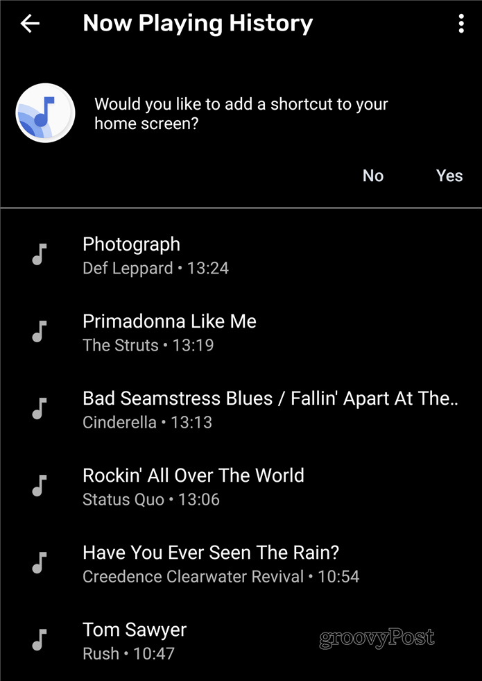Αναπαραγωγή λίστας τραγουδιών Google Pixel