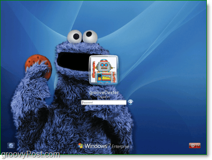 Windows 7 με το αγαπημένο μου φόντο σουσάμι Cookie Monster φόντο