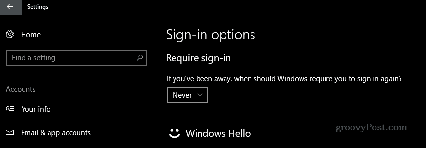 Πώς να απενεργοποιήσετε την οθόνη σύνδεσης όταν ξυπνάτε τη συσκευή Windows 10